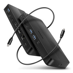 AXAGON HMC-U4, USB4 40Gbps dock, 3x USB-A, 2x USB-C, HDMI & DP 8K 30Hz, RJ-45, SD mSD, audio, PD 100W, kabel USB-C 80cm