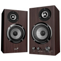 GENIUS repro SP-HF1812BT Dark Brown 2.0 50W Bluetooth 5.3 dřevěné barva tmavé dřevo