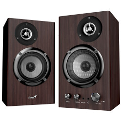 GENIUS repro SP-HF1812BT Dark Brown 2.0 50W Bluetooth 5.3 dřevěné barva tmavé dřevo