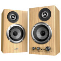 GENIUS repro SP-HF1812 Pine Wood 2.0 50W Bluetooth 5.3 dřevěné barva světlé dřevo