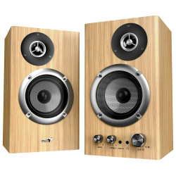 GENIUS repro SP-HF1812 Pine Wood 2.0 50W Bluetooth 5.3 dřevěné barva světlé dřevo
