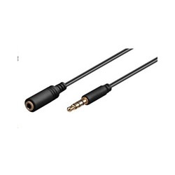PREMIUMCORD Kabel Jack 3,5mm 4 pinový M F 2m pro Apple iPhone, iPad, iPod