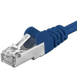 Premiumcord Patch kabel Cat6a S-FTP, AWG 26 7, délka 1m, modrá