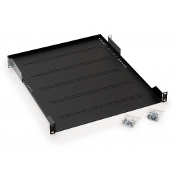 Triton Polička s perforací 1U 850mm, max.nosnost 40kg, čer.