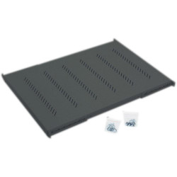 Triton Polička s perforací 1U 850mm, max.nosnost 150kg, čer.