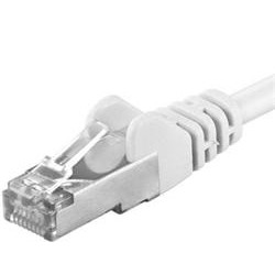 Premiumcord Patch kabel Cat6a S-FTP, AWG 26 7, délka 1m, bílá