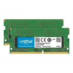 Crucial - DDR4 - sada - 16 GB: 2 x 8 GB - SO-DIMM 260-pin - 2666 MHz PC4-21300 - CL19 - 1.2 V - bez vyrovnávací paměti - bez ECC - pro Apple iMac (Začátek 2019); Mac mini (konec roku 2018)