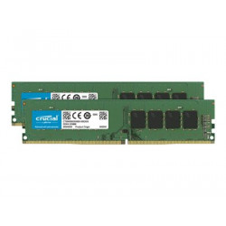 Crucial - DDR4 - sada - 16 GB: 2 x 8 GB - DIMM 288-pin - 3200 MHz PC4-25600 - CL22 - 1.2 V - bez vyrovnávací paměti - bez ECC