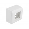 Delock - Easy 45 - box s montáží na povrch - 2 moduly - bílá, RAL 9003