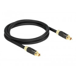 Delock - Digitální audio kabel (optický) - SPDIF - TOSLINK s piny (male) do TOSLINK s piny (male) - 1 m - optické vlákno - antracit