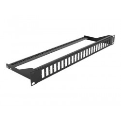 Delock - Patch panel (záslepný) - montáž do racku - černá - 1U - 19" - 24 porty
