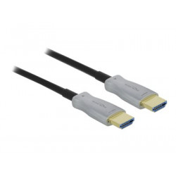 Delock - High Speed - HDMI kabel - HDMI s piny (male) do HDMI s piny (male) - 100 m - optické vlákno - černá - Active Optical Cable (AOC), podpora 4K60 Hz (3840 x 2160)