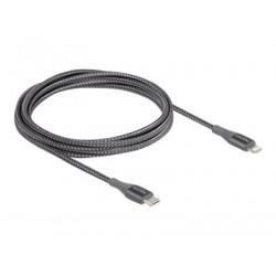Delock - Kabel Lightning - USB-C s piny (male) do Lightning s piny (male) - 2 m - šedá - pro Apple iPad iPhone iPod (Lightning)