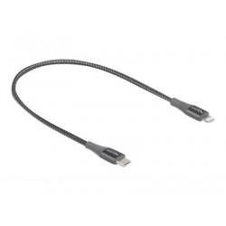 Delock - Kabel Lightning - USB-C s piny (male) do Lightning s piny (male) - 50 cm - šedá - pro Apple iPad iPhone iPod (Lightning)