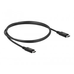 Delock - USB kabel - USB-C (M) do USB-C (M) - USB4 Thunderbolt 3 DisplayPort - 20 V - 5 A - 80 cm - podpora Power Delivery 3.0, podpora 8K60Hz (7680 x 4320), podpora 5K120Hz (5120 x 2880), podpora 4K240Hz (3840 x 2160) - černá