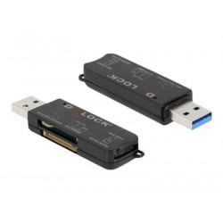 Delock - Čtečka karet (MS PRO, SD, MS Duo, MS PRO Duo, miniSD, RS-MMC, microSD, SDHC, miniSDHC, MS Micro, microSDHC, MS PRO-HG Duo, SXC, microSDXC, miniSDXC, MS PRO-HG) - USB 3.2 Gen 1