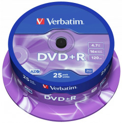 VERBATIM DVD+R 4,7GB 16x 25pack spindle
