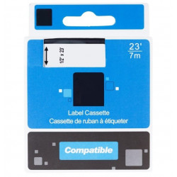 PRINTLINE kompatibilní páska s DYMO 43613, S0720780, 6mm, 7m, černý tisk bílý podklad, D1
