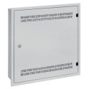 Solarix rozvaděč SOHO LC-18 do zdi s lištami 2U, 4U a 11U, 550x550x150mm, šedá RAL7035, s rámečkem k zazdění