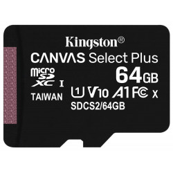 KINGSTON Canvas Select Plus 64GB microSD UHS-I CL10 bez adaptéru
