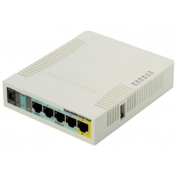 MikroTik RouterBOARD RB951Ui-2HnD 128 MB RAM 600 MHz 5x LAN 1x USB MIMO (2x2) 2.4Ghz 802b g n , 1x PoE, vč L4