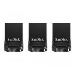SanDisk Ultra Fit - Jednotka USB flash - 32 GB - USB 3.1 - černá (balení 3)