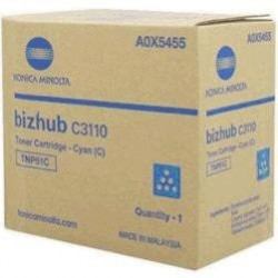 Konica Minolta originální toner A0X5455, cyan, 5000str., TNP-51C, Konica Minolta Bizhub C3