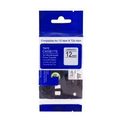 PRINTLINE kompatibilní páska s Brother TZE-233, 12mm, modrý tisk bílý podklad