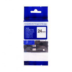 PRINTLINE kompatibilní páska s Brother TZE-253, 24mm, modrý tisk bílý podklad