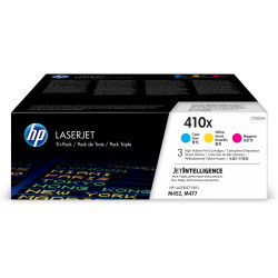 HP 410X Trojbalení originálních tonerových kazet LaserJet, azurová purpurová žlutá