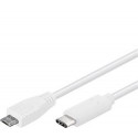 PremiumCord Kabel USB 3.1 konektor C male - USB 2.0 Micro-B male, bílý, 0,6m