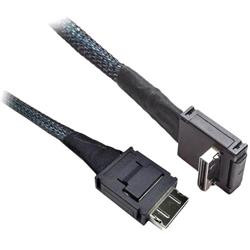 INTEL 530 mm long Oculink Cable with straight OCuLink SFF-8611 connector to right angle OCuLink SFF-8611 connector