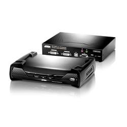 ATEN Zařízení pro ovládání DVI KVM Dual View OverNet, rack, RS-232, více počítačů, více ovládacích míst