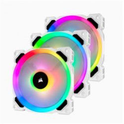 Corsair ventilátor LL Series, LL120 RGB White, 120mm Dual Light Loop RGB LED PWM Fan, 3 Fan Pack with Lighting Node PRO