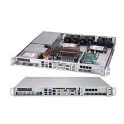 SUPERMICRO mini1U chassis 2x internal Drive Bays 2,5", 2x400W (Platinum) Front