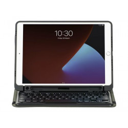 Targus Pro-Tek Education - Klávesnice a pouzdro (pouzdro) - bezdrátový - Bluetooth 5.1 - německá - černá klávesnice, černá pouzdro - pro Apple 10.2-inch iPad (7. generace, 8. generace)