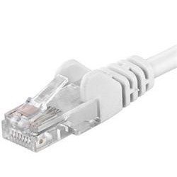 PremiumCord Patch kabel Cat6 UTP, délka 1.5m, bílá