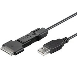 PremiumCord USB 2.0 propojovací kabel 3v1 s konektorem USB mini micro Apple 1m