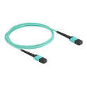Delock - Dálkový kabel - multirežim MPO (F) do multirežim MPO (F) - 2 m - 3 mm - optické vlákno - 50 125 mikron - OM4 - neobsahuje halogen - vodě - barva