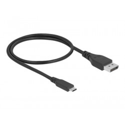 Delock - Kabel adaptéru - USB-C (M) do DisplayPort (M) - DisplayPort 1.4 - 50 cm - podpora 8K60Hz (7680 x 4320) - černá