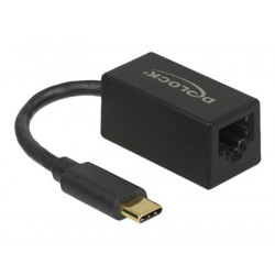 Delock - Síťový adaptér - USB-C 3.2 Gen 1 - Gigabit Ethernet x 1 - černá