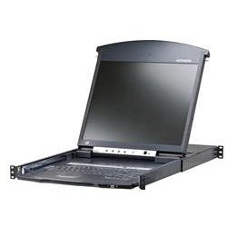 ATEN 8-port Cat.5 KVM PS 2+USB, OSD, dual rail rack, 17" LCD, touchpad, klávesnice