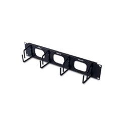 2U Horizontal Cable Organizer w Pass-Thru Black