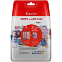 Canon originální ink 0332C005, cmyk, CLI-571XL C M Y BK + 50x PP-201, Canon Pixma MG6850,M