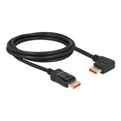 Delock - Kabel DisplayPort - DisplayPort (M) pravoúhlý do DisplayPort (M) zamykací - DisplayPort 1.4 - 2 m - podpora 8K60Hz (7680 x 4320) - černá