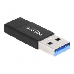 Delock - USB adaptér - USB typ A (M) do USB-C (F) - USB 3.2 Gen 2 - 5 V - 3 A - černá