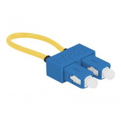 Delock - Loopback adapter - jednoduchý režim SC UPC (M) - 3 mm - optické vlákno - duplex - 9 125 mikron - modrá, žlutá