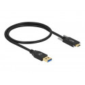 Delock - USB kabel - USB-C (M) do USB-C (M) - USB 3.2 Gen 1 - 3 A - 50 cm - křídlové šrouby - černá