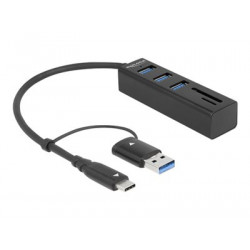 Delock - Rozbočovač - 3 x USB 3.2 Gen 1 + 1 x USB-C 3.2 Gen 1 - desktop