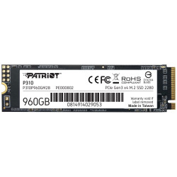 PATRIOT P310 960GB SSD Interní M.2 PCIe Gen3 x4 NVMe 1.3 2280
